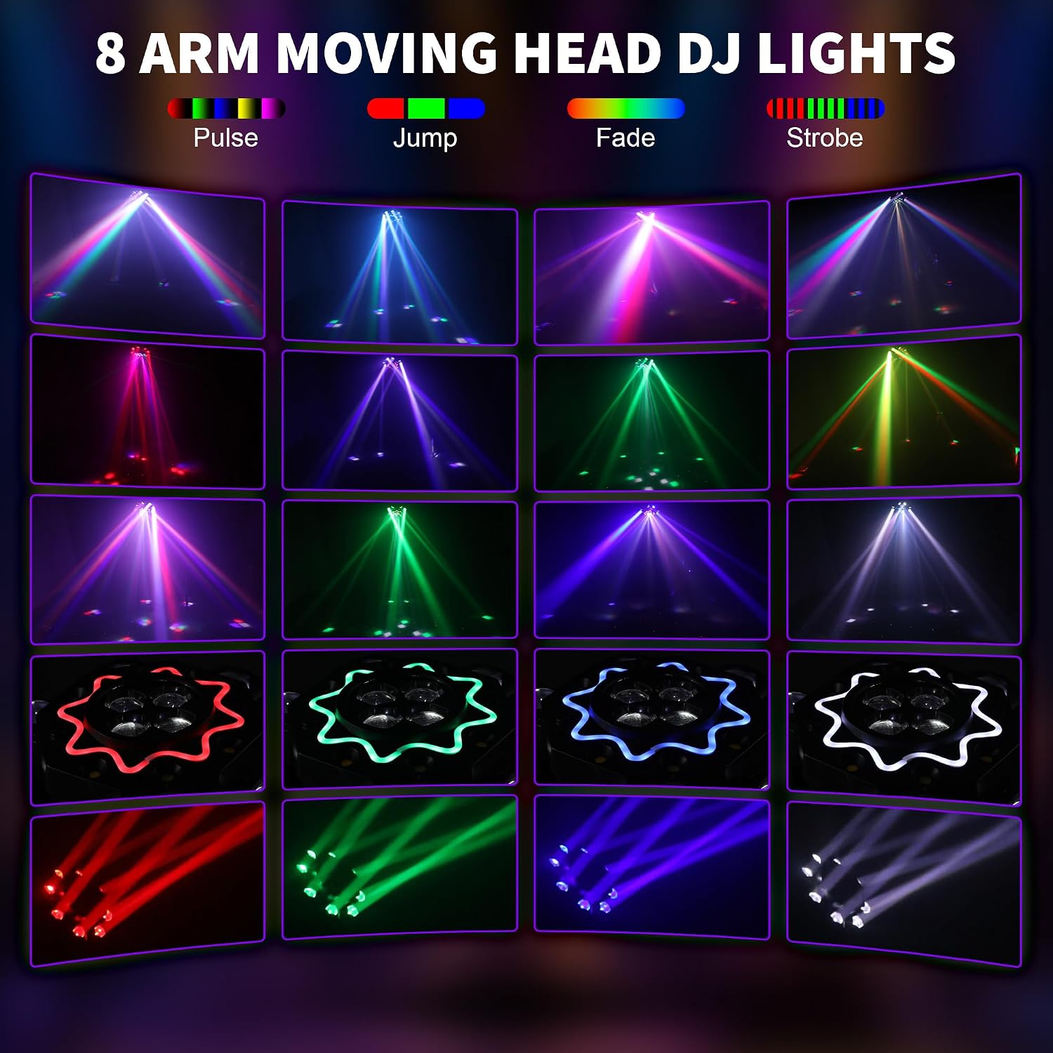 200W Disco Party Lights 8 Arm  - Audio Music Dj 评论和价格